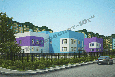 Строящийся детский сад в "Комарово"