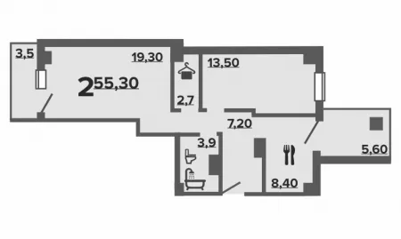 55.3 кв.м.