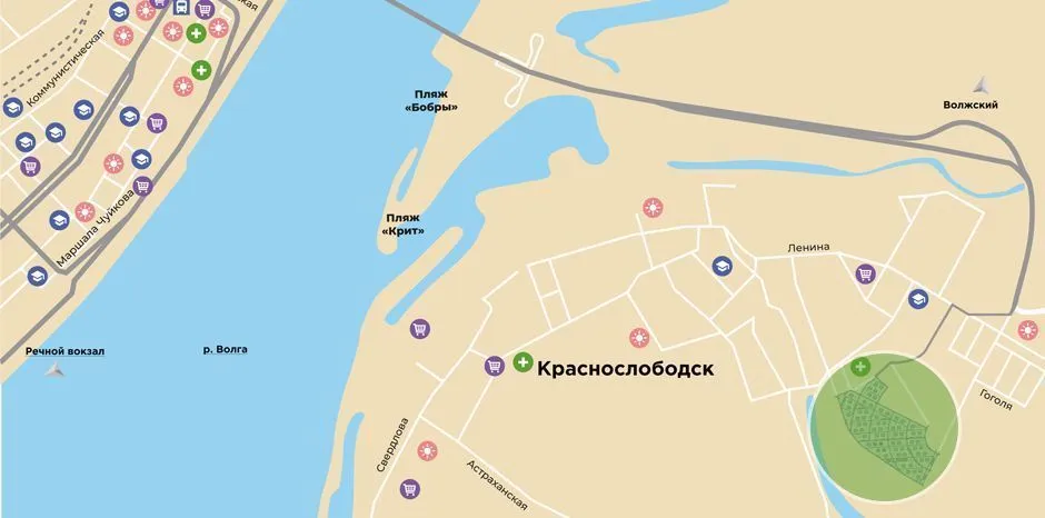 Заволжский карта